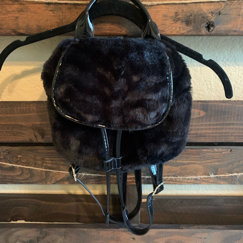 Steve Madden faux fur mini backpack
